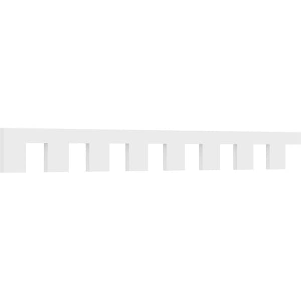 Ekena Millwork Fayetteville Architectural Grade PVC Dentil Trim, 8"H x 1"P x 85 3/8"L DENP08FAY00 - main